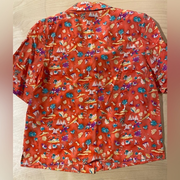 Vintage Ann May Silk Button Up Shirt Small (JR) - Picture 8 of 11
